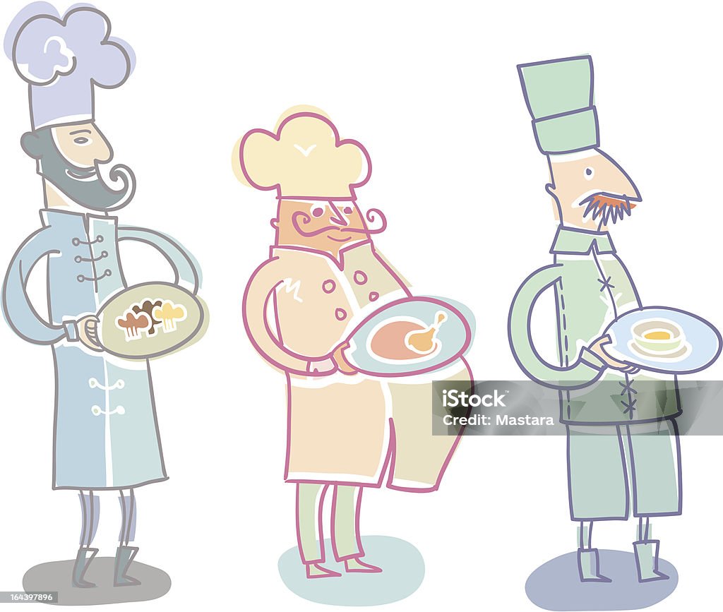 Three Rocks Cook Graphic Three Cooks Stock Illustration - Download Image Now - Adult, Adults ...