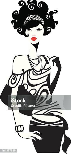 Black And White Portrait Of Female Stock Illustration - Download Image Now - The Human Body, Women, Abstract