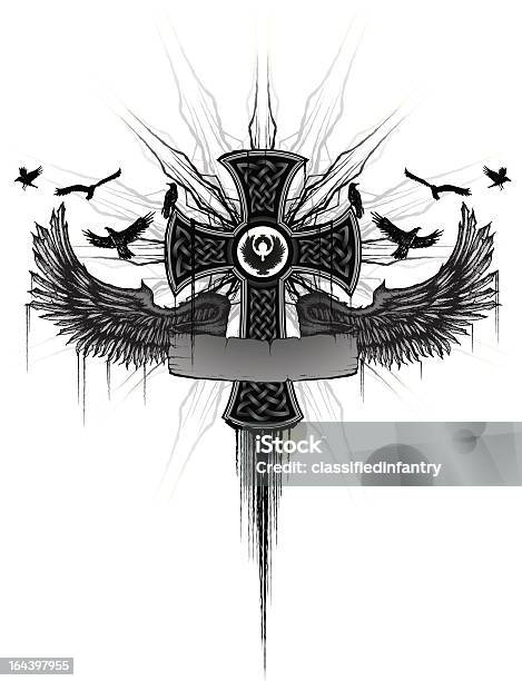 Celtic Cross Stock Illustration - Download Image Now - Branch - Plant Part, Celtic Cross, Animal