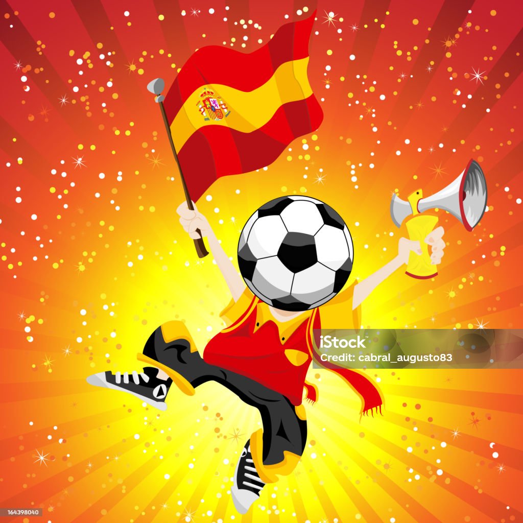 Hiszpanii Piłka nożna Zwycięzca. - Grafika wektorowa royalty-free (Aspiracje)
