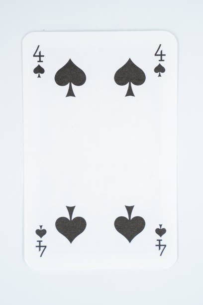 istock Four of spades on white background. 1643981243