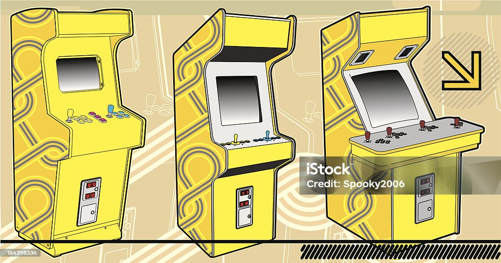 Arcade selecção. - Royalty-free 1980 arte vetorial