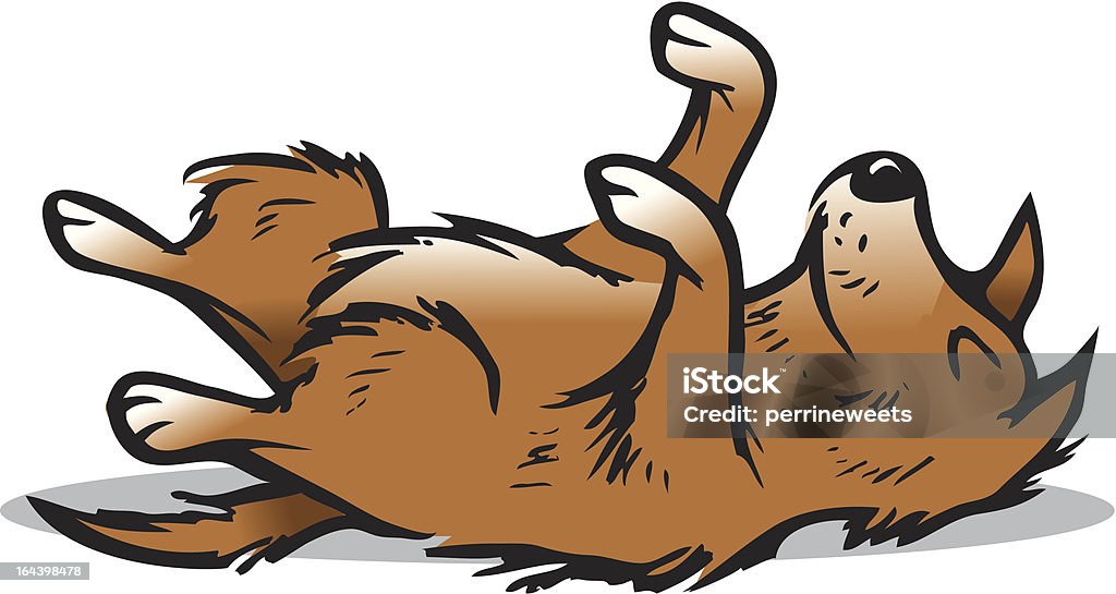 Chien Faire semblant d'être mort - clipart vectoriel de Animal de spectacle libre de droits