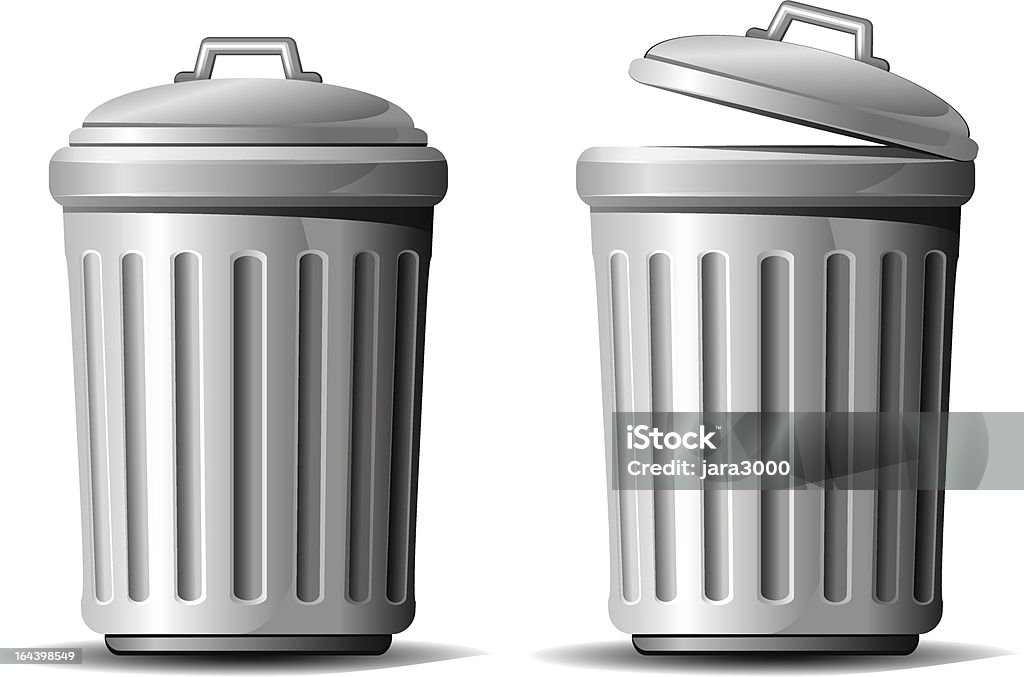 Trash can "Trash can. Vector illustration over white. EPS 8, AI, JPEG" Garbage Can stock vector