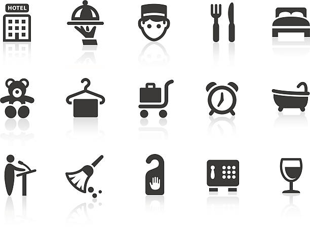 Hotel icons 1 Hotel related vector icons for your design or application.  hotel stock illustrations