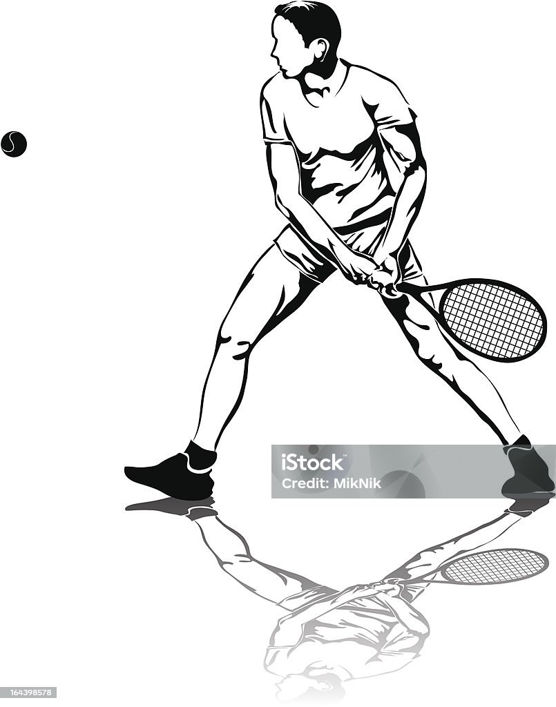 Теннисный игрок - Векторная графика Активный образ жизни роялти-фри