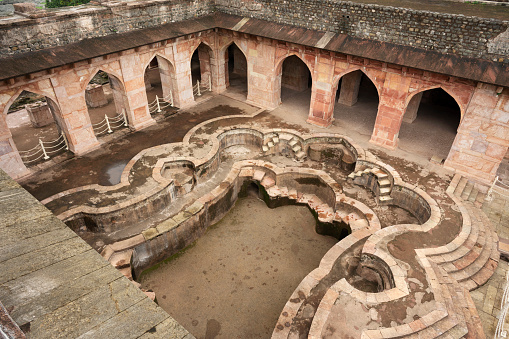 Hammam, bath or swimming pool near Jahaz Mahal, Mandu, Madhya Pradesh, India