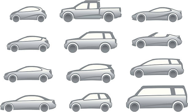 아이콘크기 지동차 - off road vehicle car isolated white background stock illustrations