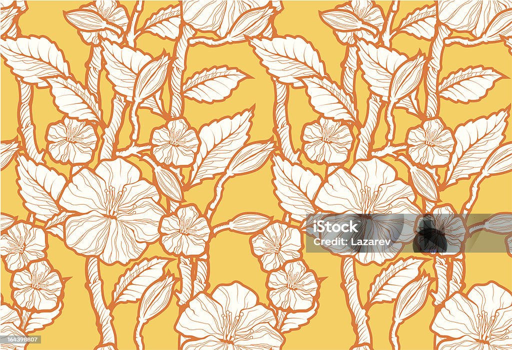 Motif Floral sans - clipart vectoriel de Arbre en fleurs libre de droits