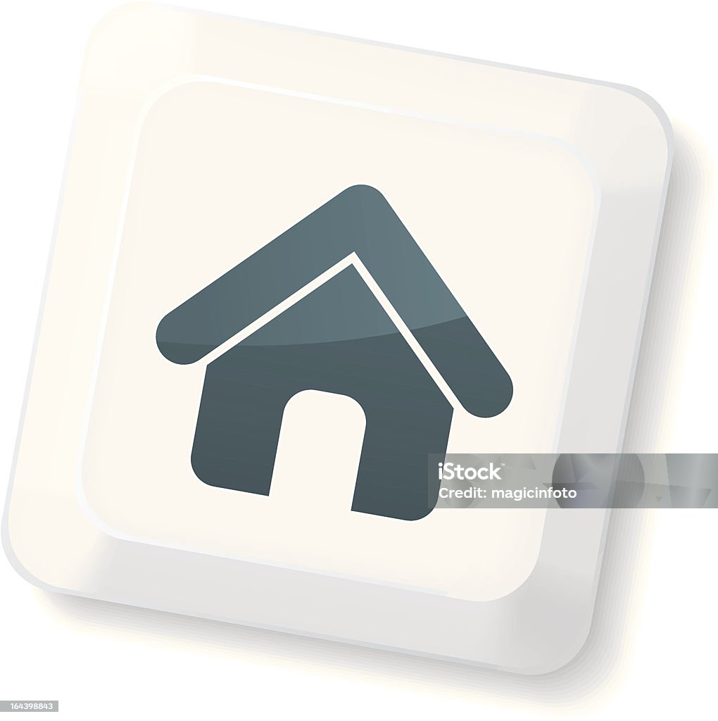 Znak z domu, klucz - Grafika wektorowa royalty-free (Budowla mieszkaniowa)