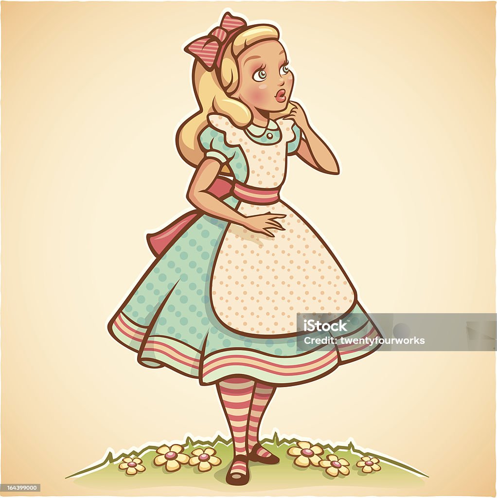 Alice in Wonderland Alice in Wonderland - Fictional Character stock vector