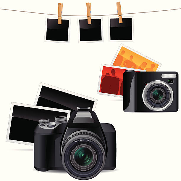 digital photography iconset vector art illustration