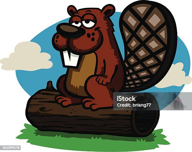 Kreskówka Beaver - Stockowe grafiki wektorowe i więcej obrazów Bóbr - Bóbr, Kłoda, Brązowy