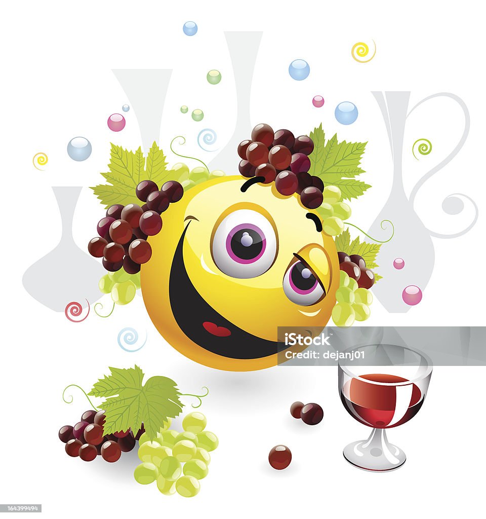 Smiley ball Smiley ball as Dionysus Alcohol - Drink stock vector