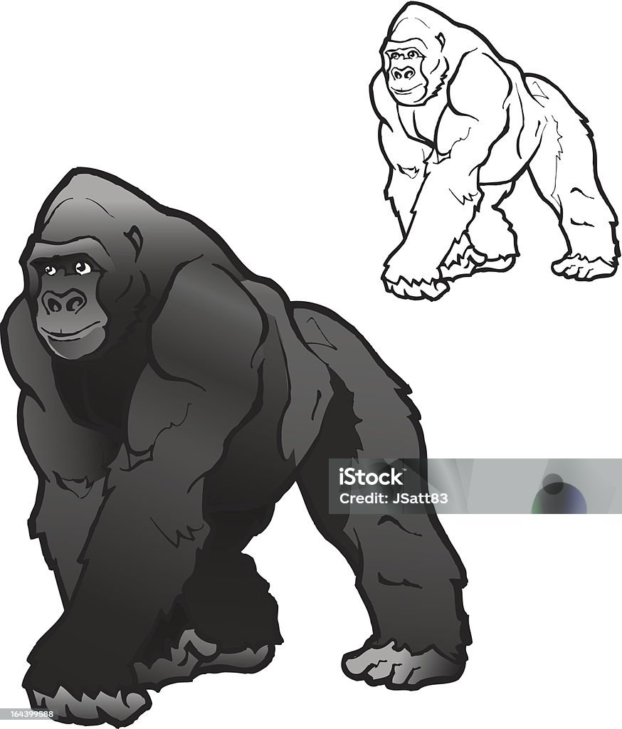 Vector Silverback Gorilla Minh Họa Hình minh họa Sẵn có - Tải ...