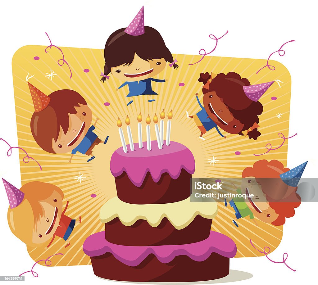 Fête d'anniversaire, gâteau - clipart vectoriel de Adolescence libre de droits
