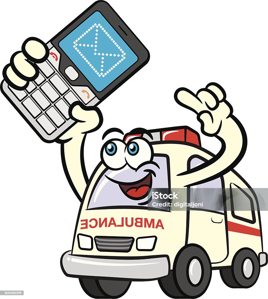 Nhân Vật Linh Vật Hoạt Hình Xe Cứu Thương Sử Dụng Sms Hình minh ...