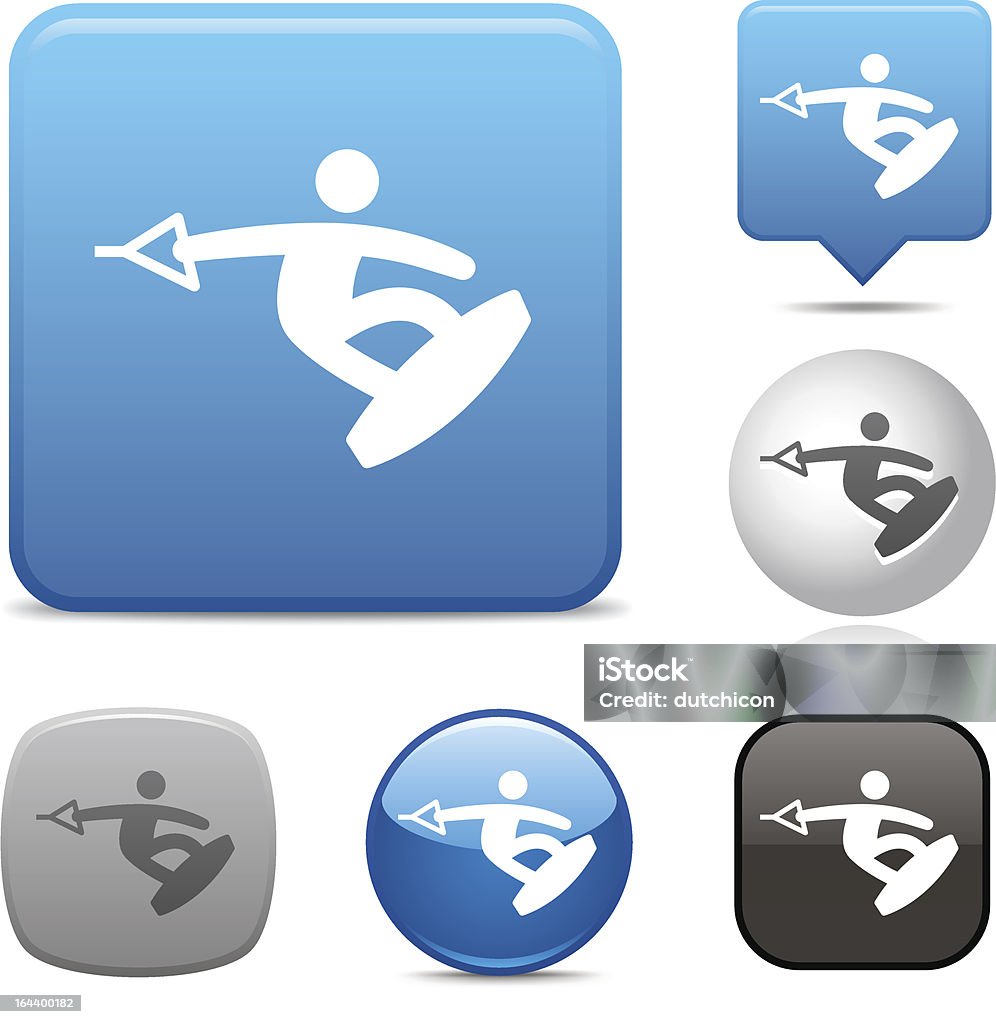 Wakeboarder ícone - Vetor de Atividade royalty-free