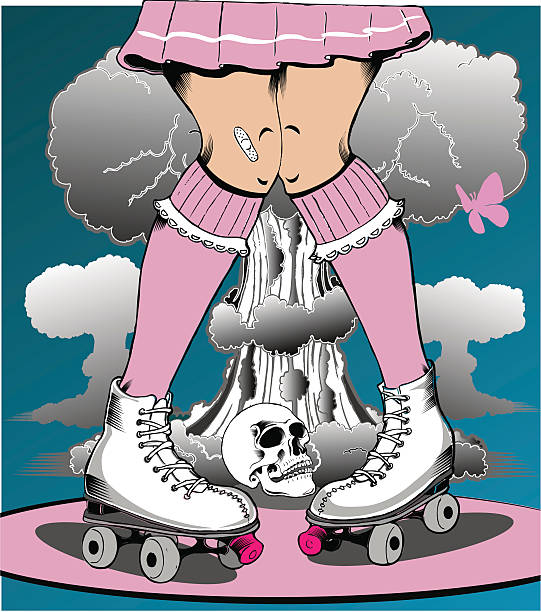ilustrações de stock, clip art, desenhos animados e ícones de bomba de skateboarding - mushroom cloud hydrogen bomb atomic bomb testing bomb