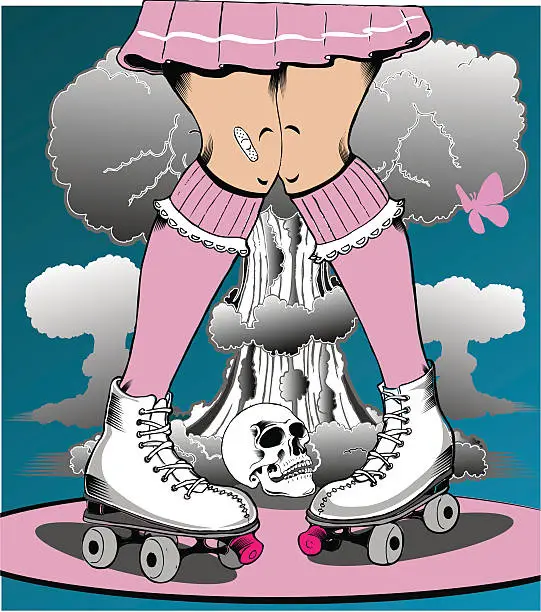 Vector illustration of Skater Bomb