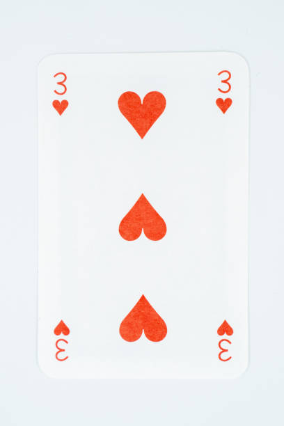 istock Three of hearts on white background. 1644003784