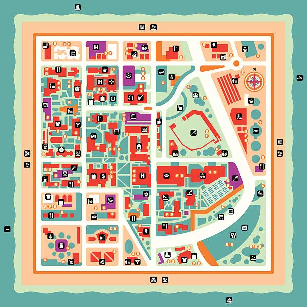 Vector illustration of City Map