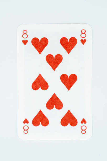 istock Eight of hearts on white background. 1644005566