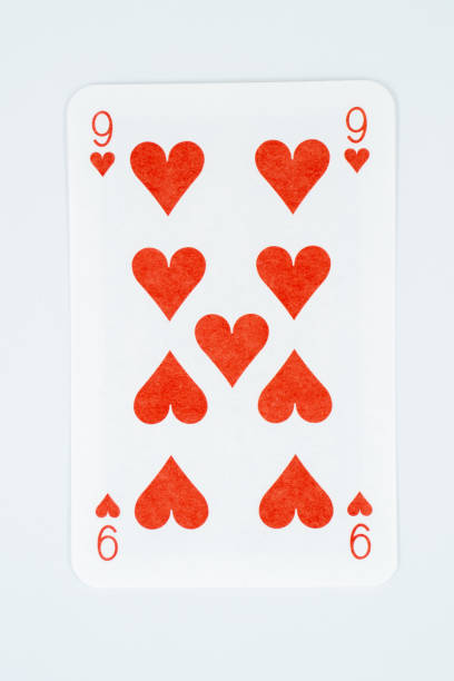 istock Nine of hearts on white background. 1644005693