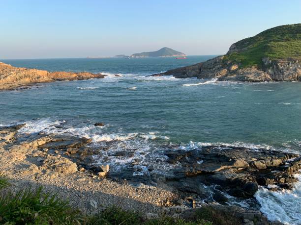 istock Hong Kong sunset coastline harbour 1644006355