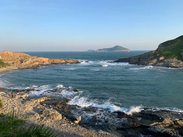 istock Hong Kong sunset coastline harbour 1644006905