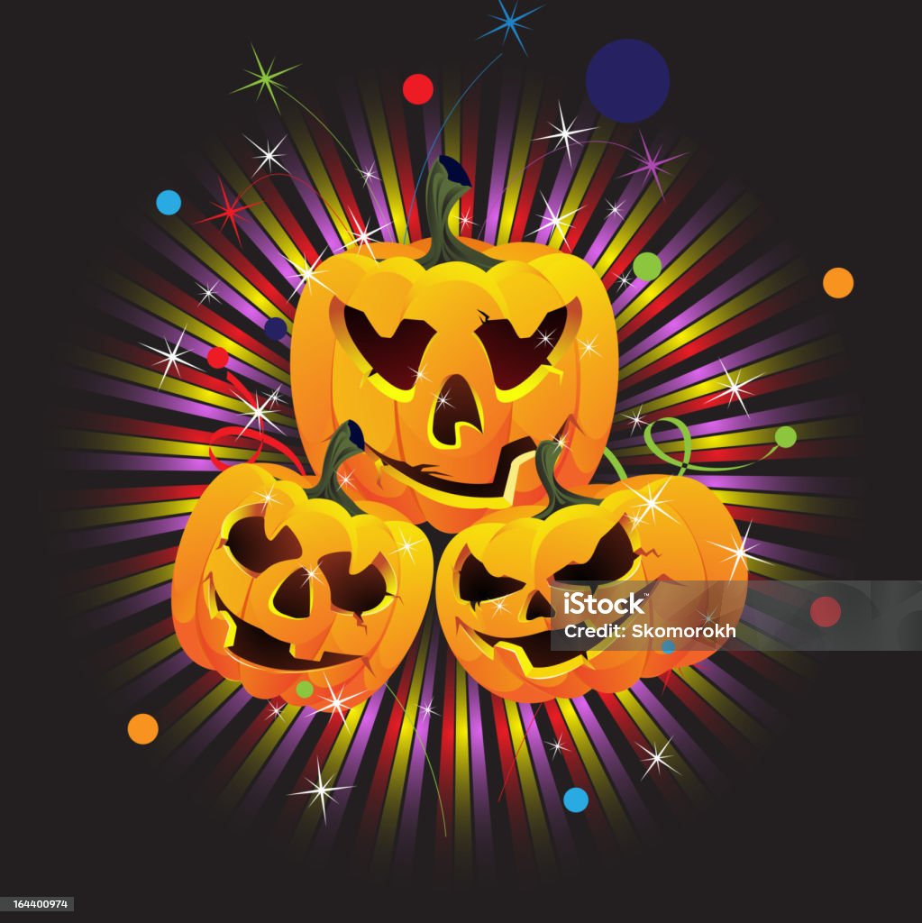 Rir Jack O'lanterns - Royalty-free Dia das Bruxas arte vetorial