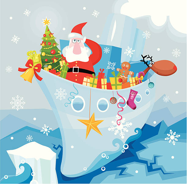 christmas card vector art illustration