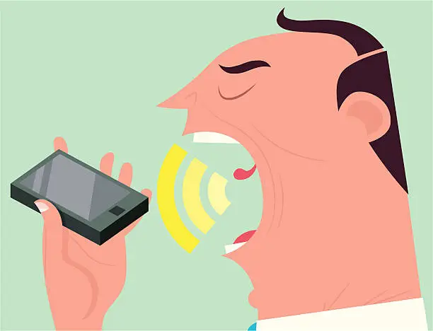 Vector illustration of Man On The Phone