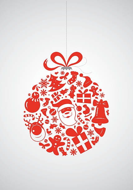 Christmas Icon Bauble vector art illustration