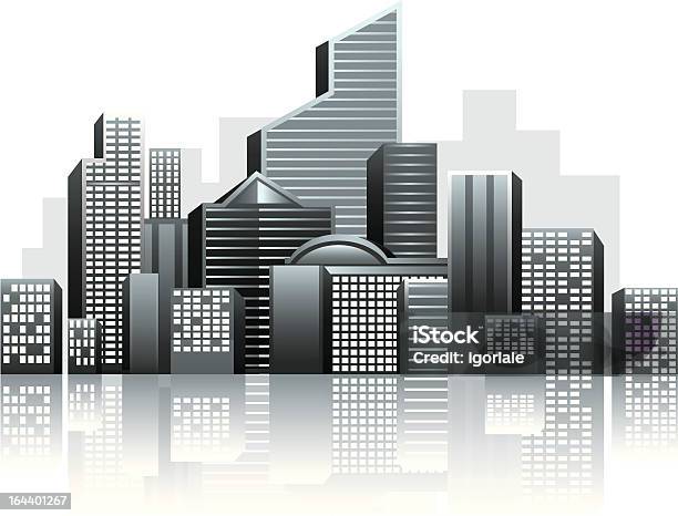 Cityscape Stock Illustration - Download Image Now - Architecture, Backgrounds, Blue