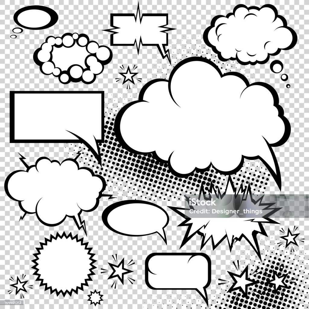 Comic bubbles collection Comic style speech bubbles collection. Funny design vector items illustration. Arts Culture and Entertainment stock vector