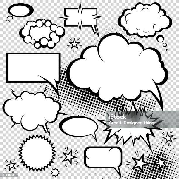 Comic Bubbles Collection Stock Illustration - Download Image Now - Arts Culture and Entertainment, Blank, Cartoon