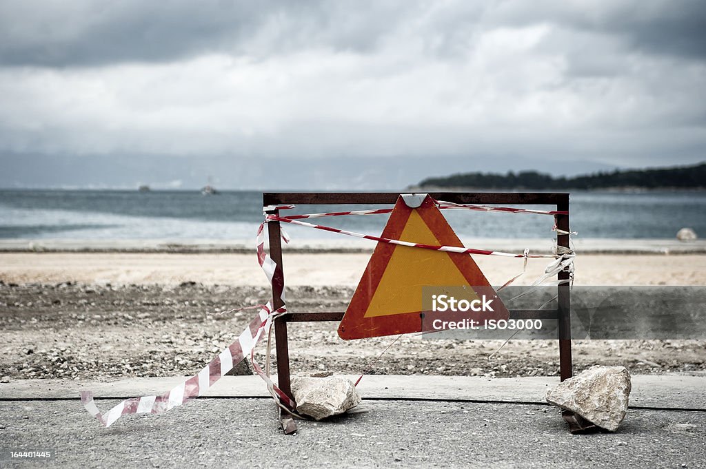 Estrada construção em andamento - Foto de stock de Calçada royalty-free