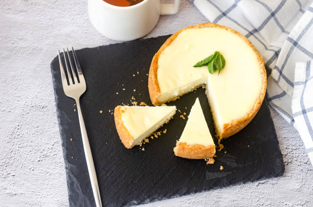 istock Piece of classical Cheesecake New York Closeup View 1644014875