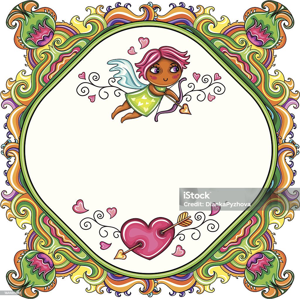 Valentine s Day dessin animé farme fleuri - clipart vectoriel de Amour libre de droits