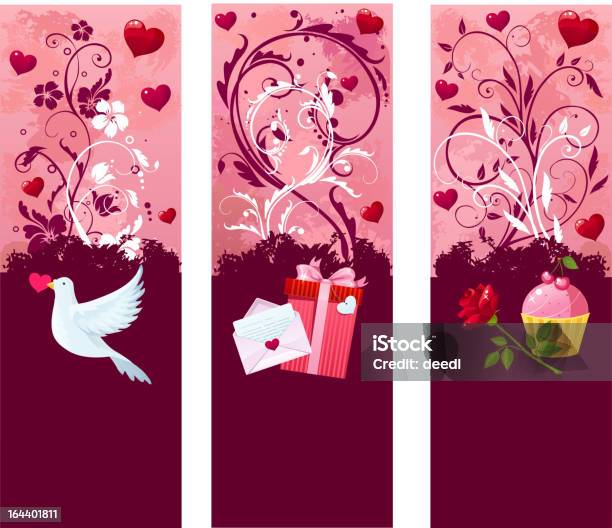 Bannières De Jour De Saintvalentin Vecteurs libres de droits et plus d'images vectorielles de Amour - Amour, Art et Artisanat, Carte de la Saint-Valentin