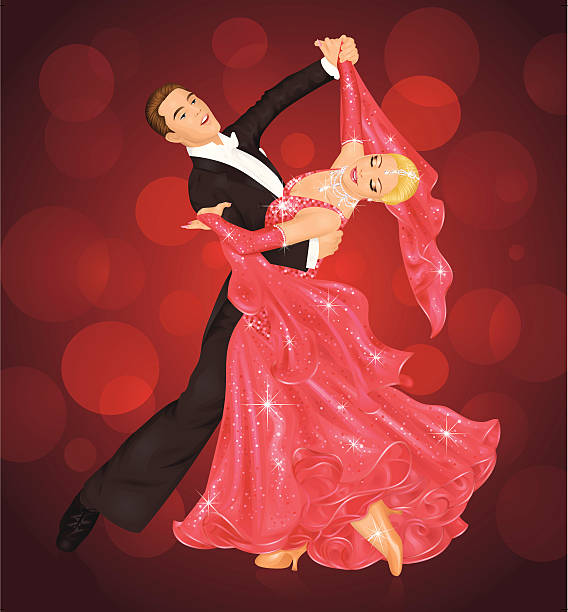 ilustraciones, imágenes clip art, dibujos animados e iconos de stock de salón de fiestas de baile. - dancing women wedding reception men