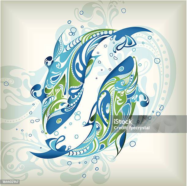 Zodiac Pisces Stock Illustration - Download Image Now - Abstract, Animal, Astrology Sign