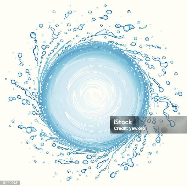 Water Splash Stock Illustration - Download Image Now - Water, Swirl Pattern, Splashing