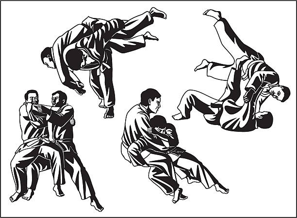 ilustraciones, imágenes clip art, dibujos animados e iconos de stock de judo_collection - judo