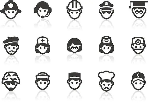 Vector illustration of Occupation icons