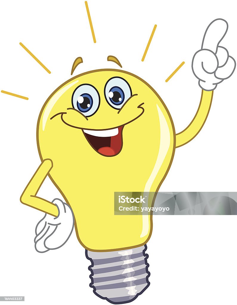 Cartoon light bulb Light Bulb stock vector