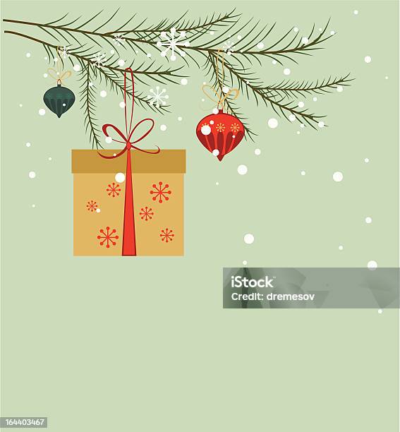 Christmas Background Stock Illustration - Download Image Now - Art And Craft, Backgrounds, Branch - Plant Part