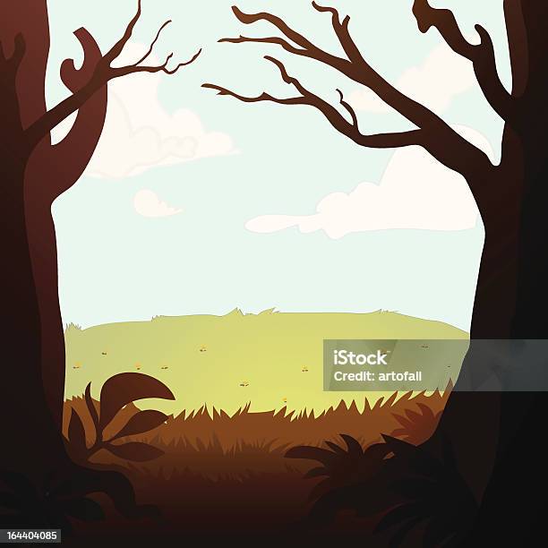Grassy Meadow Stock Illustration - Download Image Now - Glade, In Silhouette, Woodland