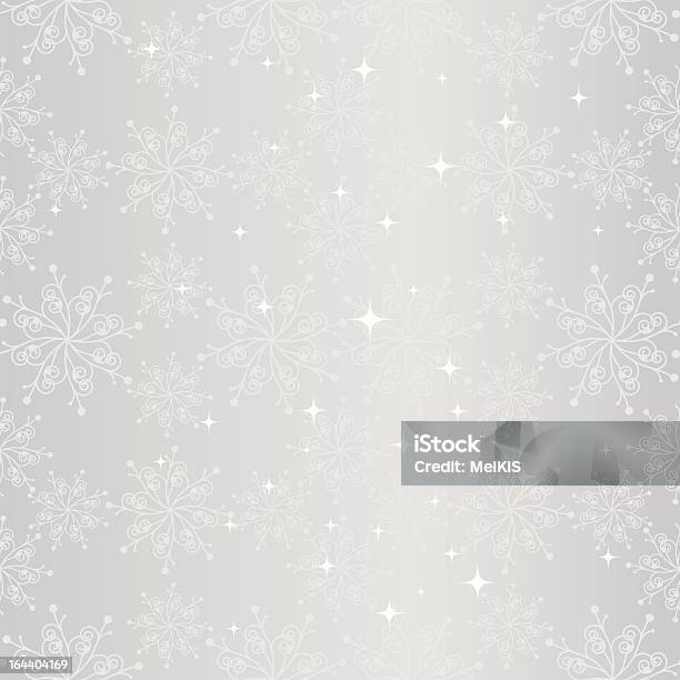 Glitzernde Silber Weihnachten Hintergrund Mit Schneeflocken Nahtlose Muster Stock Vektor Art und mehr Bilder von Weihnachten